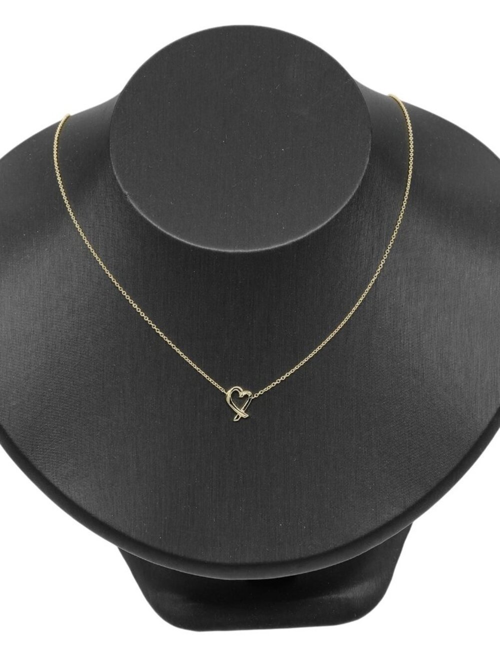 TIFFANY&Co. Loving heart Necklace K18 yellow gold 2.24g Women